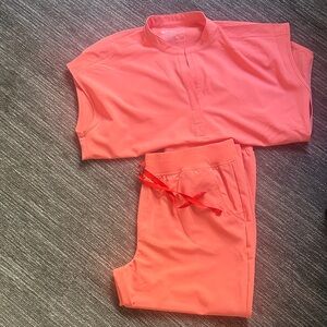 Figs Coral Women's Scrub Set